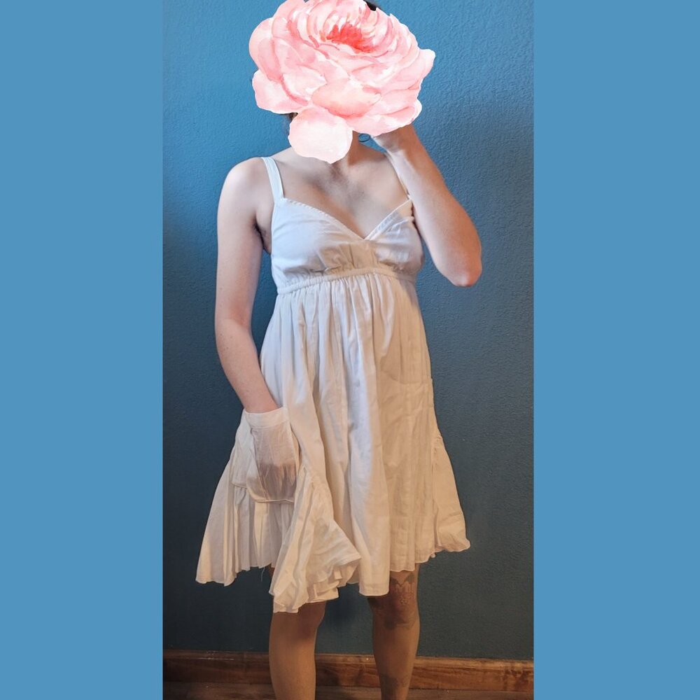 Moda International White Cotton Dress XS